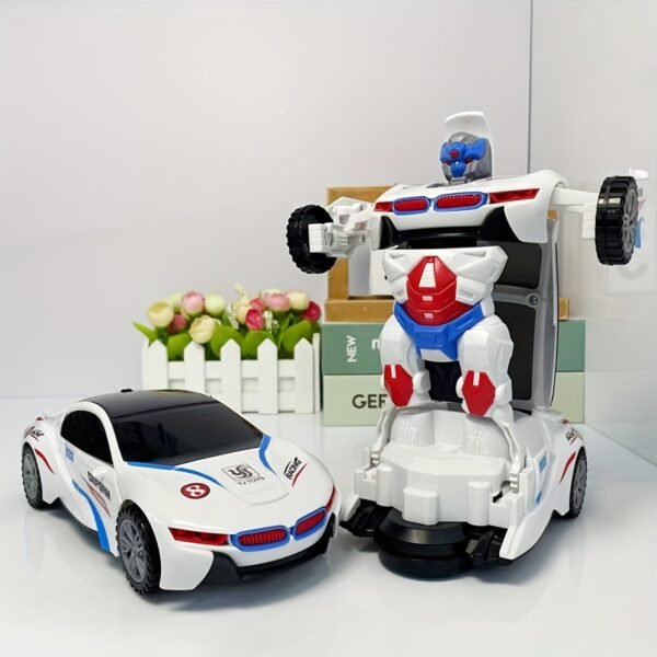 Automatic Transforming RC Car with Lights, Music and Omnidirectional Movement