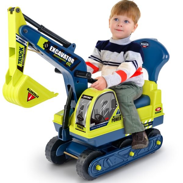 1c1f8d2e-447b-40d6-9eda-b56a2ef4b60f.jpg Kids Ride On Bulldozer Toy with Seat, Manual Drive and Durable ABS Construction