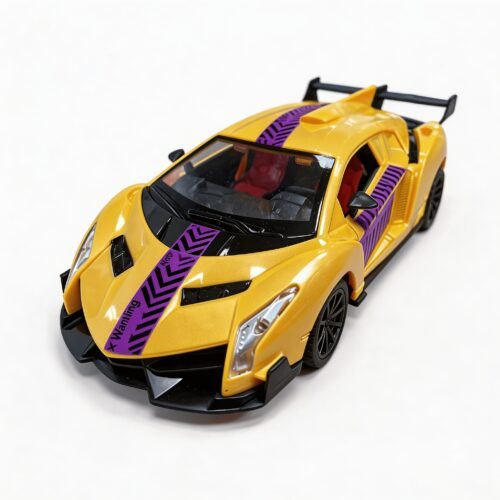 1:16 Scale 4WD RC Racing Car with 2.4GHz Control, LED Lights, One Button Door Opening and Rechargeable Battery