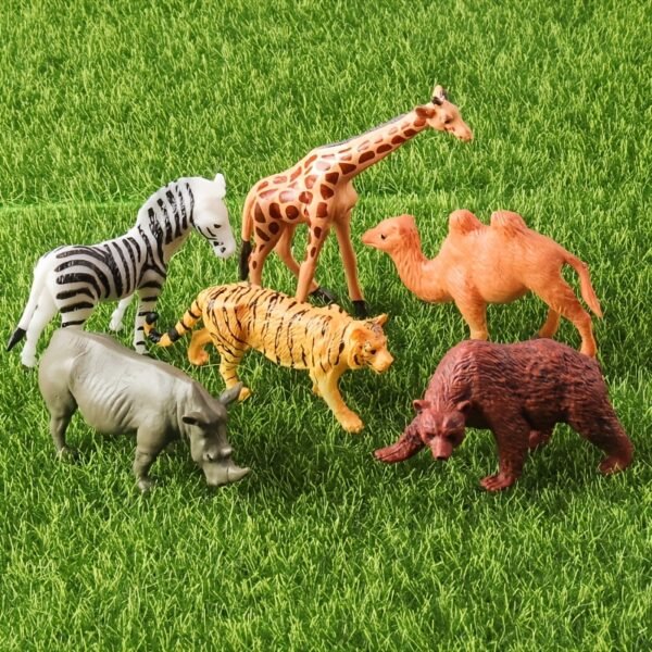 2f585b2f-72fa-46f1-a648-3bf566cf3571.jpg 12pcs Wildlife Animal Figure Set with Tiger, Lion, Bear, Elephant and Buffalo for Learning Play