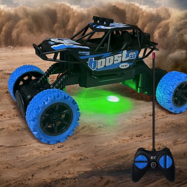 3f7c134186fec6571e0a0bb3405bb11c.jpg 1:18 Scale Remote-Controlled Car Toy for Off-Road Climbing with Flashing Lights