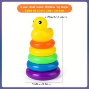 Stacking Toys Rainbow Duck Stacking Tower Puzzle Toys (Random Color)