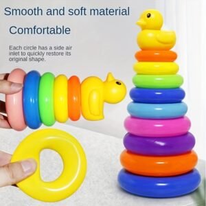 Stacking Toys Rainbow Duck Stacking Tower Puzzle Toys (Random Color)
