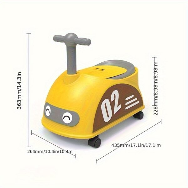 Children's Toilet Training Potty for Boys and Girls with Wheels, Large Size Urinal Basin for Kids' Independent Use
