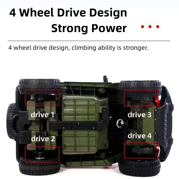 Electric Car Child,SUV Children's Electric Car,4 Driving Force Remote Control Bluetooth Connection,Easy To Drive