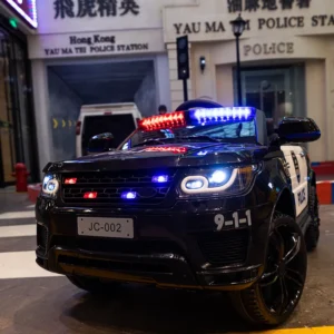 12V Load 30KG Big Size With Remote Control Children's Electric Four-wheel Rechargale Double drive Toy Battery Police Music Car