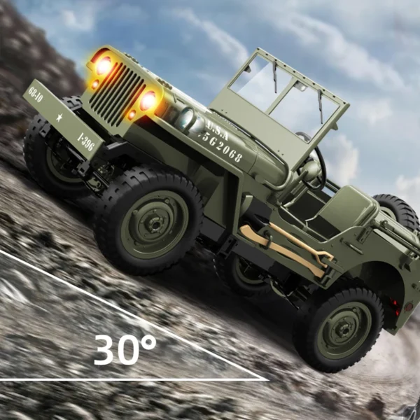 JJRC C8815 1/10 WILLYS JEEP Rc Car 1941 4WD RTR Crawler Climbing Scale Military Truck Offroad Vehicle Adult Toy Gift for Kids