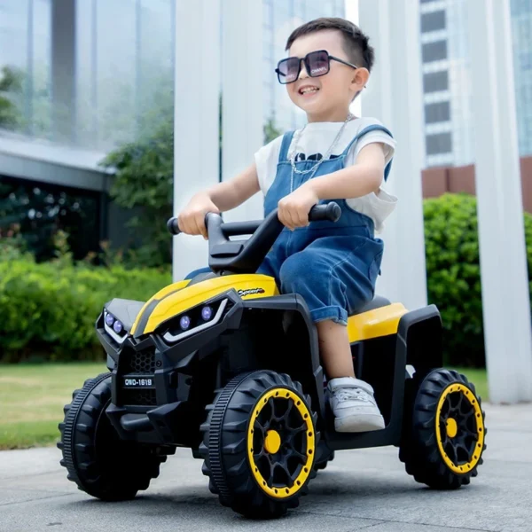 Kids Electric 4 Wheel Ride On Buggy with 60 Minute Runtime and 45kg Capacity Random Color