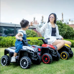 Kids Electric 4 Wheel Ride On Buggy with 60 Minute Runtime and 45kg Capacity Random Color