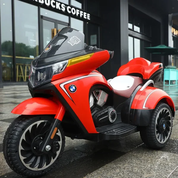 New Children's Electric Motorcycle Ride on 3-12 Years Old Load 50KG Double Kids Tricycle with True Key Start