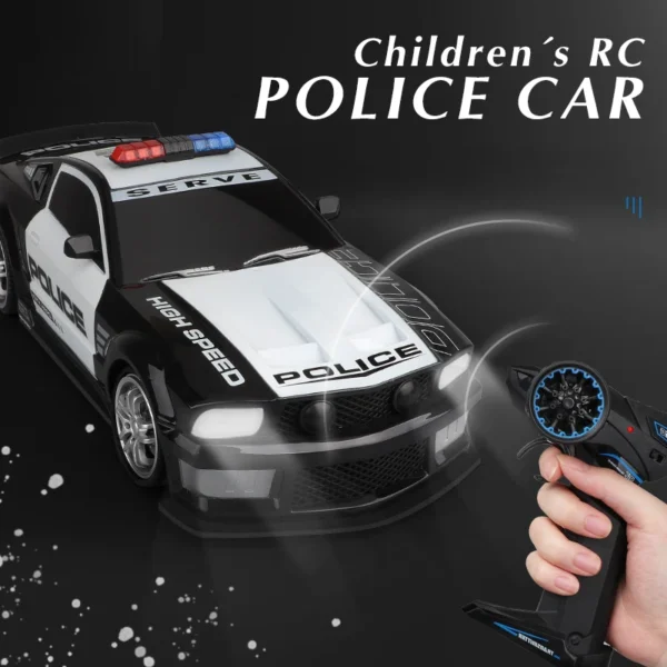 1/12 RC Police Racing Car 2.4G Radio Control Cars Toy with Lights Drift Vehicle toys for Children