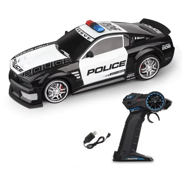 1/12 RC Police Racing Car 2.4G Radio Control Cars Toy with Lights Drift Vehicle toys for Children