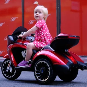 New Children's Electric Motorcycle Ride on 3-12 Years Old Load 50KG Double Kids Tricycle with True Key Start