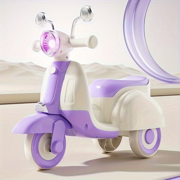 Kids Ride On Motorcycle Scooter with Lights, Music and Balance Function, Ultra Slim Design