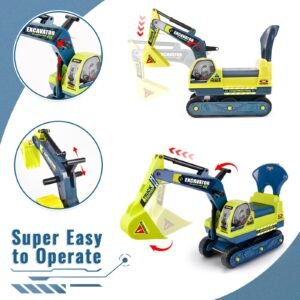 f2214fc8-2dc1-428c-b7e8-555416cdc9e5.jpg Kids Ride On Bulldozer Toy with Seat, Manual Drive and Durable ABS Construction