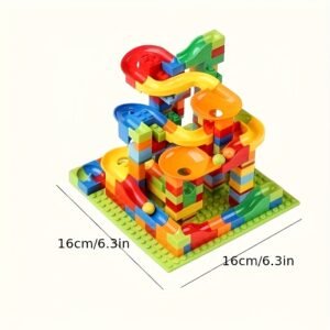 1 Set of Assembly Slide Block Toy, Including 168pcs Building Blocks and 1 Base Plate, DIY Educational Toy