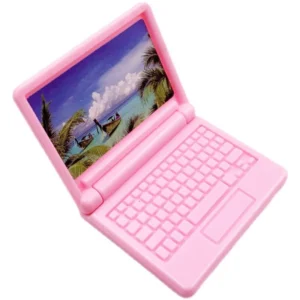 Mypink Miniature Cartoon Simulation Laptop Mini Model Toy Doll House Home Scene Decoration Props MY