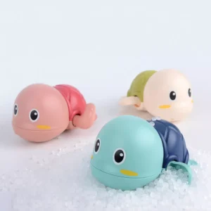 Bevavar Little Turtle Baby bath toy clockwork swimming toys (Color May Vary)